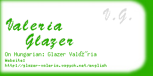 valeria glazer business card